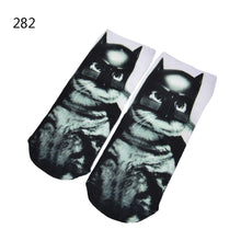 Girls 3D Print Animal Cat Dog Panda Women Socks Casual Cartoon Socks Low Cut Ankle Socks 10 Pattern J4U66