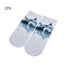 Girls 3D Print Animal Cat Dog Panda Women Socks Casual Cartoon Socks Low Cut Ankle Socks 10 Pattern J4U66