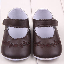 Newborn 0-12 Months Baby Girls PU Leather Shoes Princess Flower Crib Outdoor Kids Shoes  J4U66