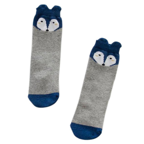 born 0-4Years Kids Girl Boy Animal Pattern Anti-slip Knee High Baby Socks J4U66