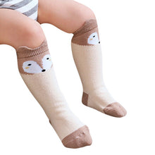 newborn 0~4 years kids girl boy animal pattern anti slip knee high baby socks J4U66