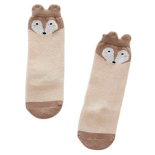 newborn 0~4 years kids girl boy animal pattern anti slip knee high baby socks J4U66