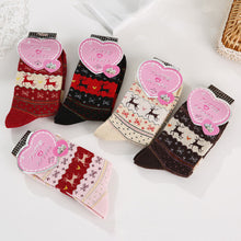 Warm Sock Women Deer Casual Knit Wool Women Socks J4U66