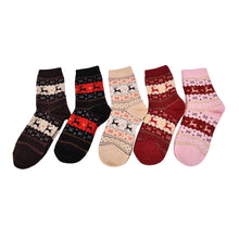 Warm Sock Women Deer Casual Knit Wool Women Socks J4U66