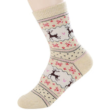 Warm Sock Women Deer Casual Knit Wool Women Socks J4U66