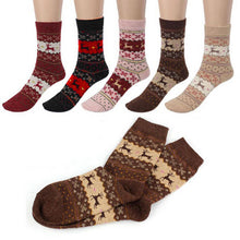 Warm Sock Women Deer Casual Knit Wool Women Socks J4U66