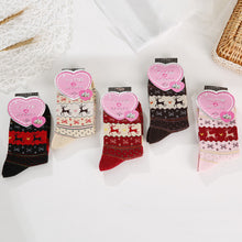 Warm Sock Women Deer Casual Knit Wool Women Socks J4U66