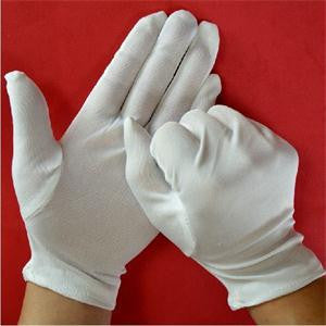 Practical Medium Thick Household Sanitary Gloves White Cotton Polyester Gloves Multipurpose Household Cleaning Tools J4U66