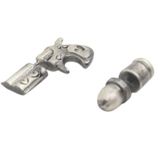 Punk Cool Retro 3D Revolver Shape Earring Bullet Gun Shape Ear Stud Earrings Earlets J4U66