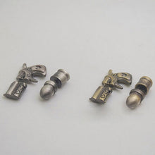 Punk Cool Retro 3D Revolver Shape Earring Bullet Gun Shape Ear Stud Earrings Earlets J4U66