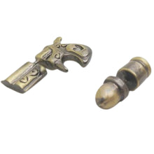 Punk Cool Retro 3D Revolver Shape Earring Bullet Gun Shape Ear Stud Earrings Earlets J4U66