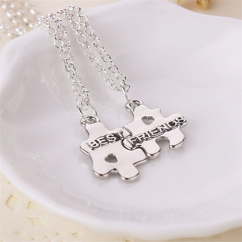 Vintage Best Friend Splice Pendant Necklace Party Jewelry Gift Wedding Alloy Women Men Necklace J4U66
