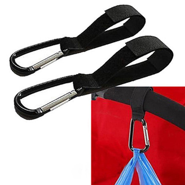 Universal Baby Mummy Pram Pushchair Shopping Bag Stroller Accessory Durable Hook Hanger Carabiner Clips J4U66