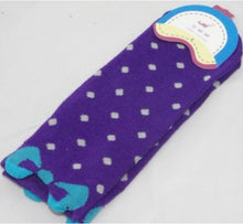 Women Cute 3D Bow Polka Dot Pattern Candy Color Cotton Blended Ankle Short Socks J4U66