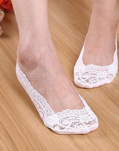 Women's Cotton Blend Lace Antiskid Invisible Liner Low Cut Socks Boat 5 Colors  J4U66