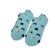 s Women Funny Socks Casual Boat Low Cut Style Candy Color Funny Cute Cats Faces Short Ankle Socks Crew  J4U66