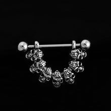 Skull Nipple Piercing Bar Shield Barbell Ring Jewel Gem Surgical Stainless Steel For Women Body Jewelry J4U66