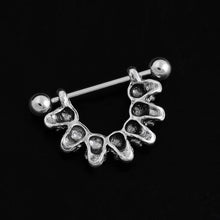 Skull Nipple Piercing Bar Shield Barbell Ring Jewel Gem Surgical Stainless Steel For Women Body Jewelry J4U66