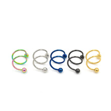 Unique Stainless Steel Ball Spiral Twisted Ear Bone Piercing Earrings Nose Stud Lip Ring Women Body Jewelry J4U66