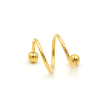 Unique Stainless Steel Ball Spiral Twisted Ear Bone Piercing Earrings Nose Stud Lip Ring Women Body Jewelry J4U66
