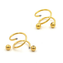 Unique Stainless Steel Ball Spiral Twisted Ear Bone Piercing Earrings Nose Stud Lip Ring Women Body Jewelry J4U66