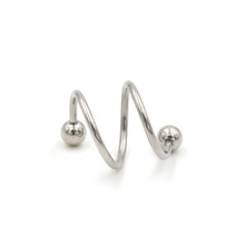 Unique Stainless Steel Ball Spiral Twisted Ear Bone Piercing Earrings Nose Stud Lip Ring Women Body Jewelry J4U66