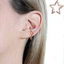 s Punk Ear Cuff Wrap Five Pointed Star Clip On Earring Non Piercing J4U66
