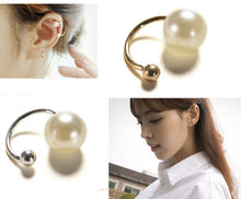 s Sweet Exquisite Double Imitation Peals Ear Cuffs Ear Clamp Ear Clip Earrings for Women Girls Bijoux Gifts J4U66