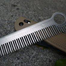 EDC Stainless Steel Polished Medium Tooth Comb Tactical Pocket Outdoor Toos J4U66