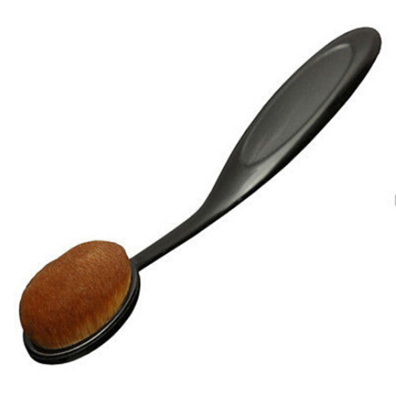 Pro Oval Makeup Brushes Cosmetics Foundation Cream Liquid Powder Blush Pigment Tools J4U66