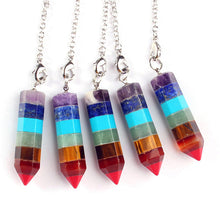 Reiki Energy Chakra Hexagonal Crystal Necklaces Pendants Natural Crystal Healing J4U66