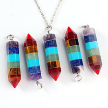 Reiki Energy Chakra Hexagonal Crystal Necklaces Pendants Natural Crystal Healing J4U66
