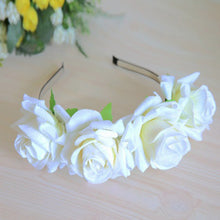 rose floral flower garland crown headband hair band bridal festival clip holiday J4U66