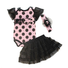 1 Set born Infant Baby Girl Clothing Polka Dot Headband + Romper + TUTU Outfit Clothes 3pcss SetsJFY66