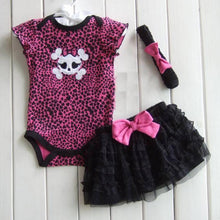 born infant baby girl clothing polka dot headband romper tutu outfit clothes 3pcs sets J4U66