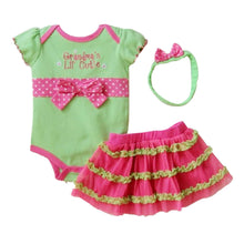 born infant baby girl clothing polka dot headband romper tutu outfit clothes 3pcs sets J4U66