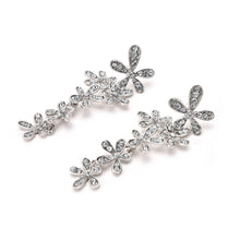 jewelry drop snowflake earring Full crystal stone dangle earring long drop earrings for women J4U66