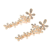 jewelry drop snowflake earring Full crystal stone dangle earring long drop earrings for women J4U66