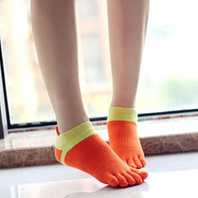 s Women Men Five Finger Boat Socks Toe Socks Cotton Absorb Sweat Deodorant Five Finger Casual Socks J4U66