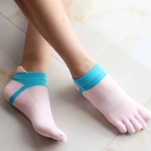s Women Men Five Finger Boat Socks Toe Socks Cotton Absorb Sweat Deodorant Five Finger Casual Socks J4U66