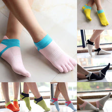 s Women Men Five Finger Boat Socks Toe Socks Cotton Absorb Sweat Deodorant Five Finger Casual Socks J4U66