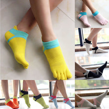 s Women Men Five Finger Boat Socks Toe Socks Cotton Absorb Sweat Deodorant Five Finger Casual Socks J4U66