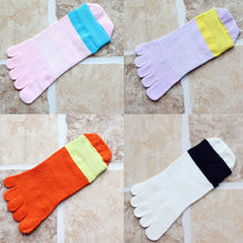 s Women Men Five Finger Boat Socks Toe Socks Cotton Absorb Sweat Deodorant Five Finger Casual Socks J4U66