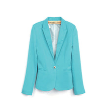 Casual Slim Solid Women Suit Blazer Women Candy Color Jacket Coat Single Button Work Suit Outwear With Lining Vogue J4U66