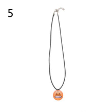 Cute Emoji Picture Pendant Necklace Leather Chain Emoticons Cabochon Collars for Women Fine Jewelry J4U66