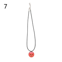 Cute Emoji Picture Pendant Necklace Leather Chain Emoticons Cabochon Collars for Women Fine Jewelry J4U66