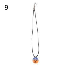Cute Emoji Picture Pendant Necklace Leather Chain Emoticons Cabochon Collars for Women Fine Jewelry J4U66