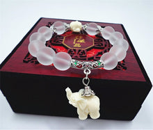 Women Natural Matte Crystal Bracelets Super Sweet Elephant Bracelet Women Jewelry J4U66
