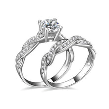 Women Silver Plated Crystal Rhinestone Wedding Ring Jewelry Size 6-9 GT J4U66