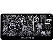 10 Styles Dream Girl Series Nail Stamp Stamping Image Steel Plate Print Nail Art Template DIY Polish Tools J4U66